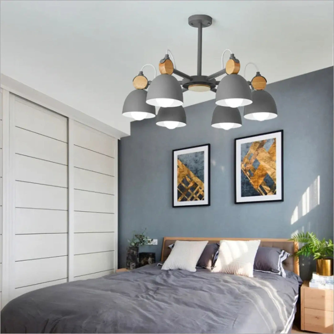 Plafonnier moderne style nordique multi lumières élégant