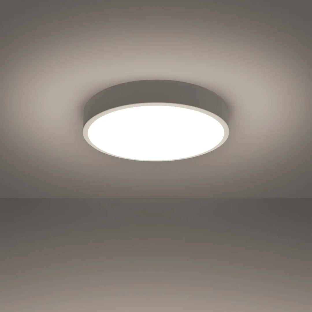Luminaire plafonnier onyx 40 blanc led 3000k éclairage plafond rond aux couleurs intemporelles et design moderne
