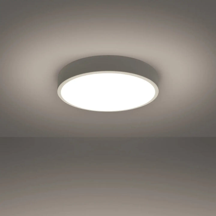 Luminaire plafonnier onyx 40 blanc led 3000k éclairage plafond rond aux couleurs intemporelles et design moderne