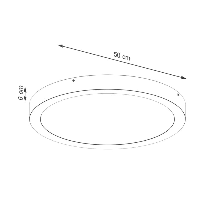 Luminaire plafonnier onyx 50 noir led 3000k plafond rond avec design minimaliste pour une recherche d’un éclairage aux couleurs intemporelles
