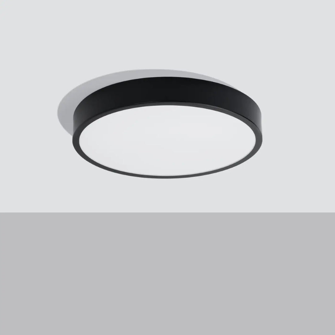 Luminaire plafonnier onyx 50 noir led 3000k avec finition mate design moderne pour plafond rond et couleurs intemporelles