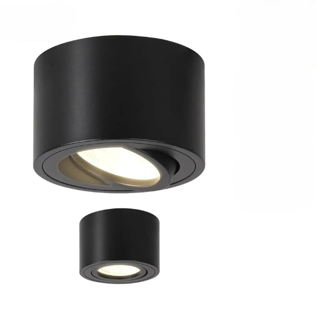 Luminaire plafonnier trigo led ajustable noir mat avec saillie orientable pour éclairage led ajustable moderne
