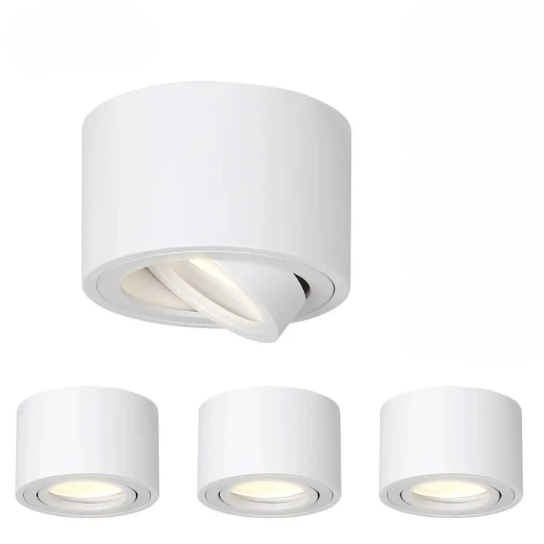 Luminaire plafonnier trigo blanc cylindre led ajustable avec saillie orientable pour éclairage led ajustable moderne