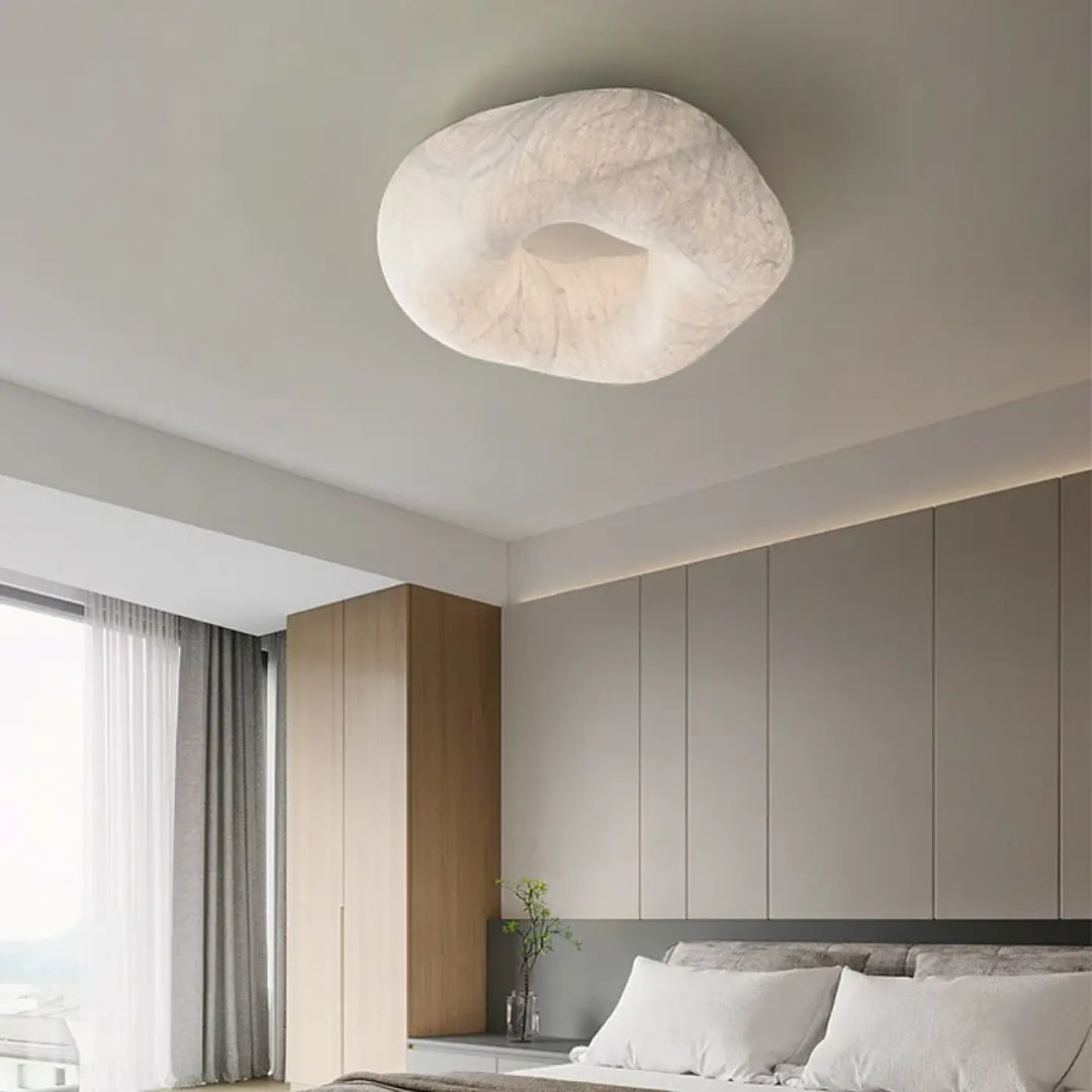 Plafonnier Sculptural En Forme Libre Style Nuage Crème

