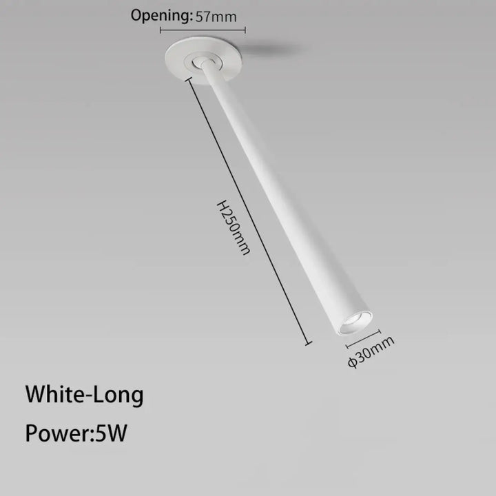 Plafonnier spot encastré design tube contemporain élégant