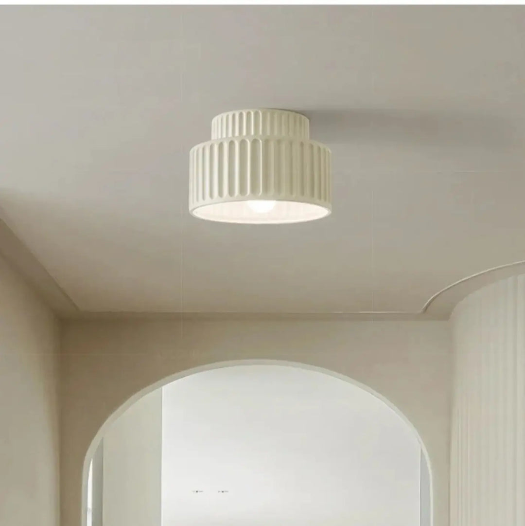 Plafonnier terracotta design côtelé style rétro chic