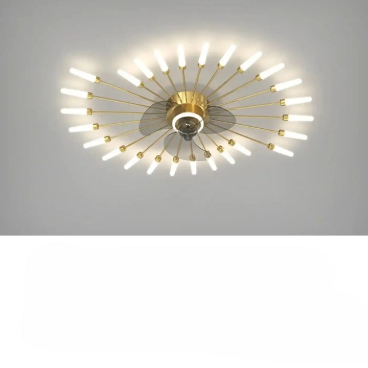 Luminaire plafonnier axiel en métal doré avec plusieurs ampoules cylindriques blanches sont-elles incluses