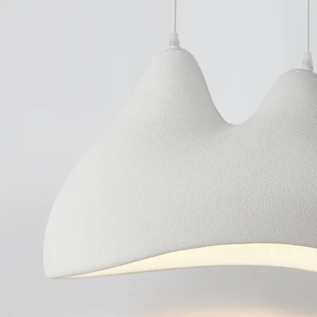 Suspension artistique blanche forme organique moderne design