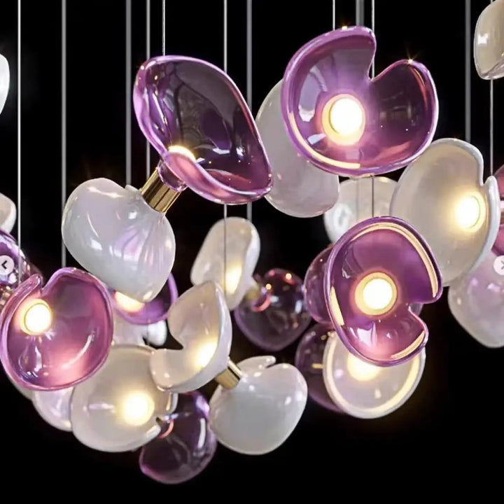 Suspension artistique design en verre style élégant