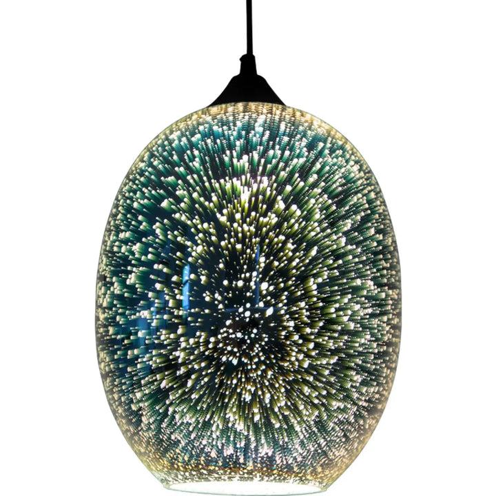 Suspension artistique a effet scintillant pour intérieur chic et design