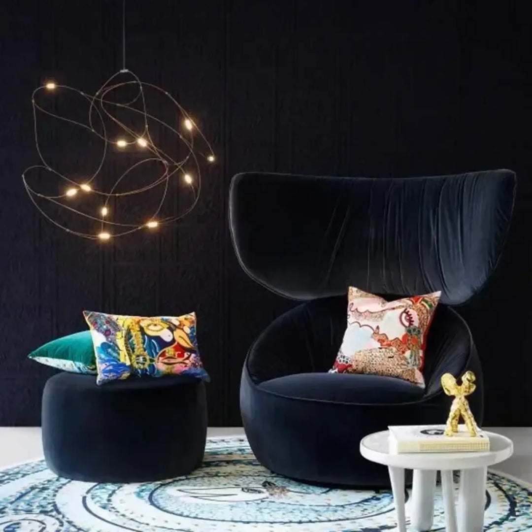 Suspension artistique led filaments lumineux design élégant