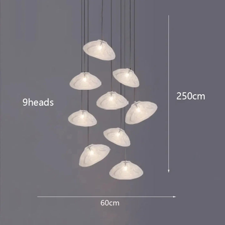 Suspension Artistique Moderne À Galets Flottants Blancs

