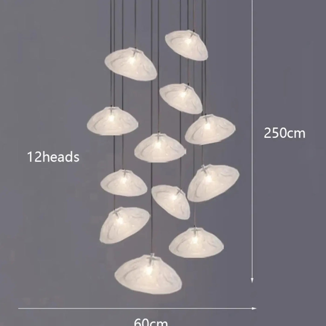 Suspension Artistique Moderne À Galets Flottants Blancs

