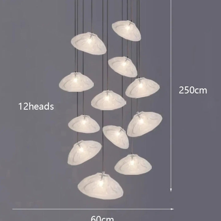 Suspension Artistique Moderne À Galets Flottants Blancs

