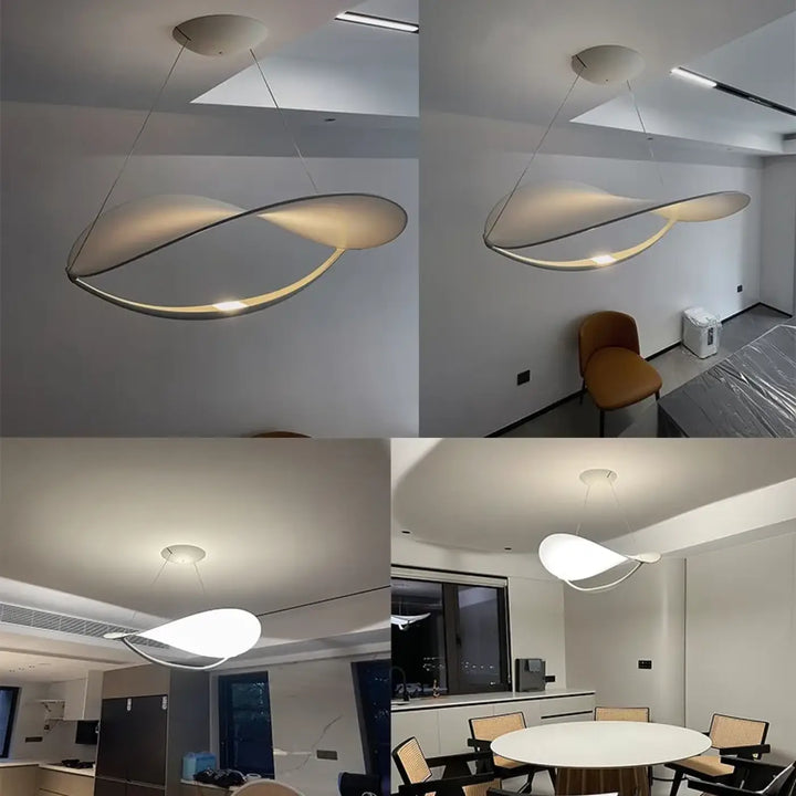 Suspension Atypique En Courbe Flottante Style Moderne

