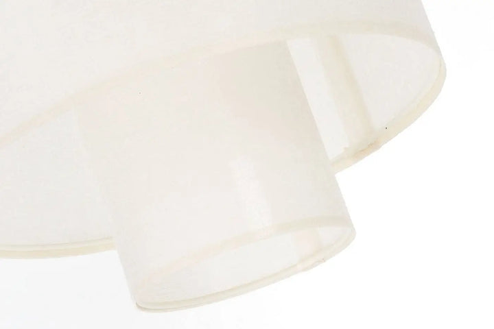 Suspension luminaire twin avec abat-jour en plastique translucide blanche crème à design lisse légèrement incurvé