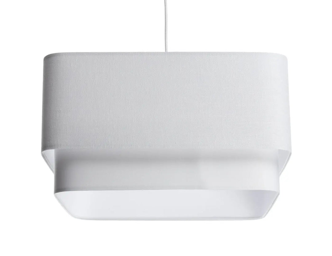 Suspension lumineuse blanche kwadro duo avec design moderne minimaliste et lumière diffuse douce suspension blanche design