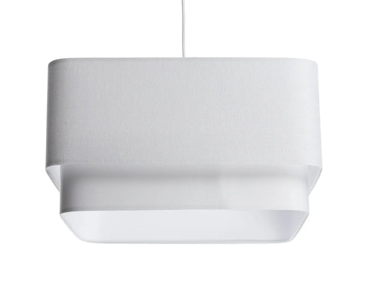 Suspension lumineuse blanche kwadro duo avec design moderne minimaliste et lumière diffuse douce suspension blanche design
