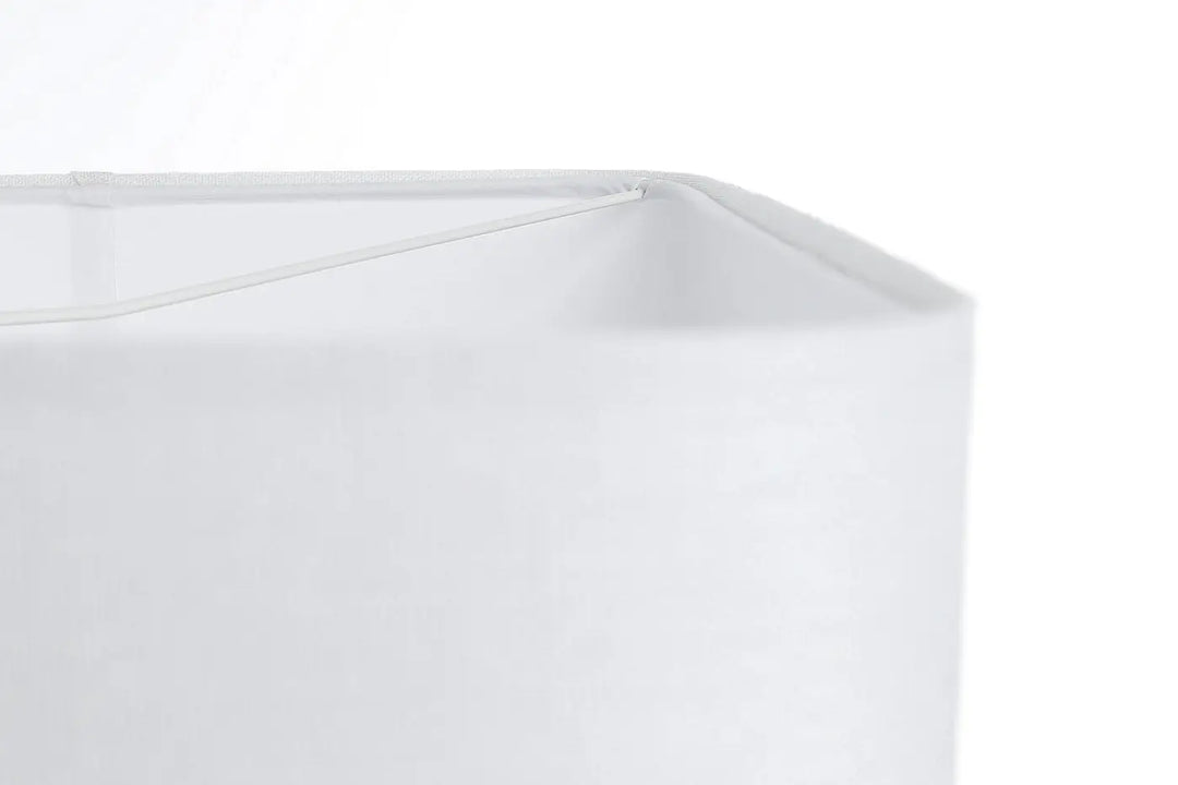 Suspension luminaire kwadro duo blanc avec abat-jour en tissu blanc design moderne minimaliste suspension blanche design