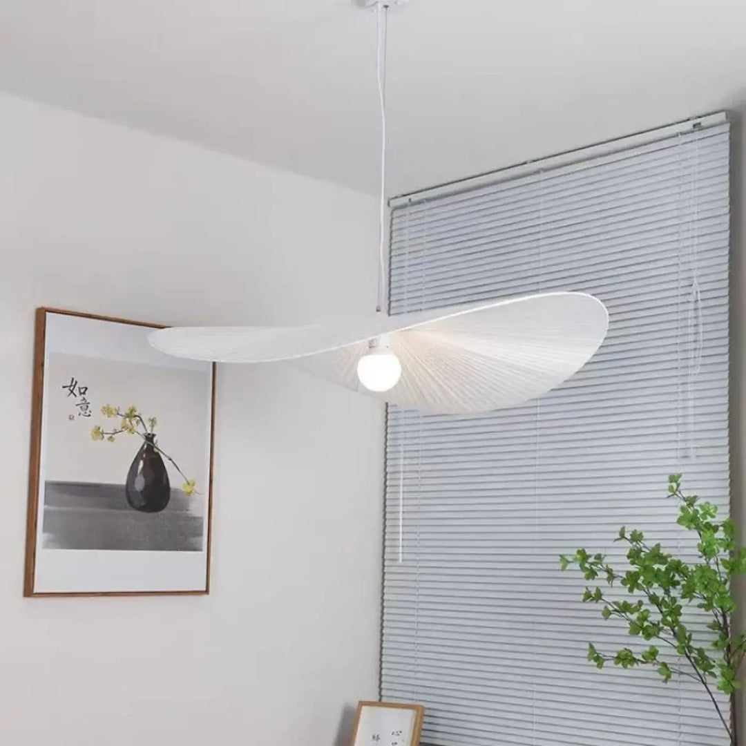 Suspension Blanche Design Organique Forme Ondulée Moderne et Légère