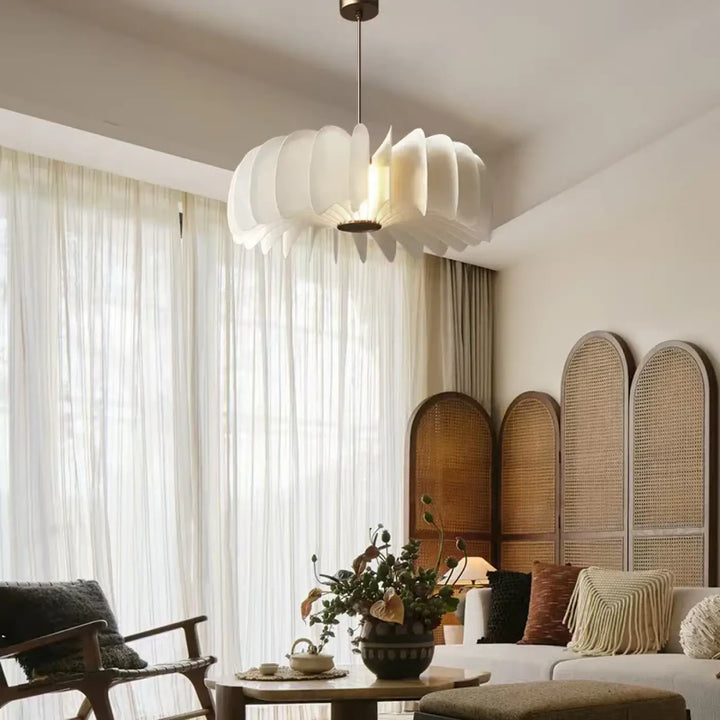 New Designer Circular Cream Pendant Lights Nordic for Living Dining Model Room Postmodern Bedroom Study Home Decor
