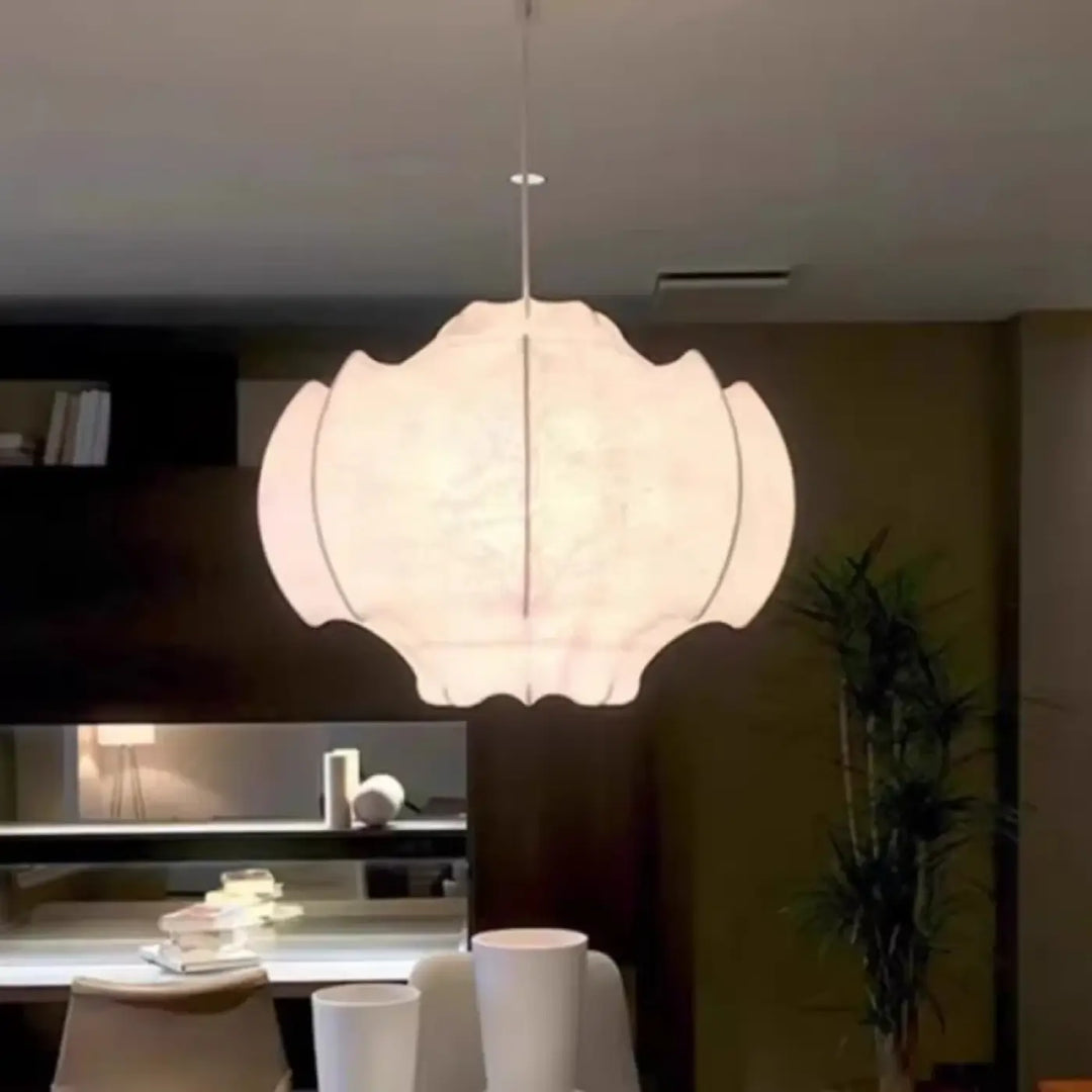 Suspension Blanche Forme Organique Design Moderne Élégant

