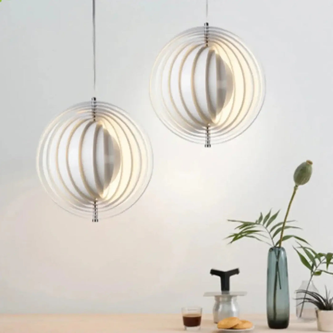 Suspension sphérique lames orientables moderne design épuré