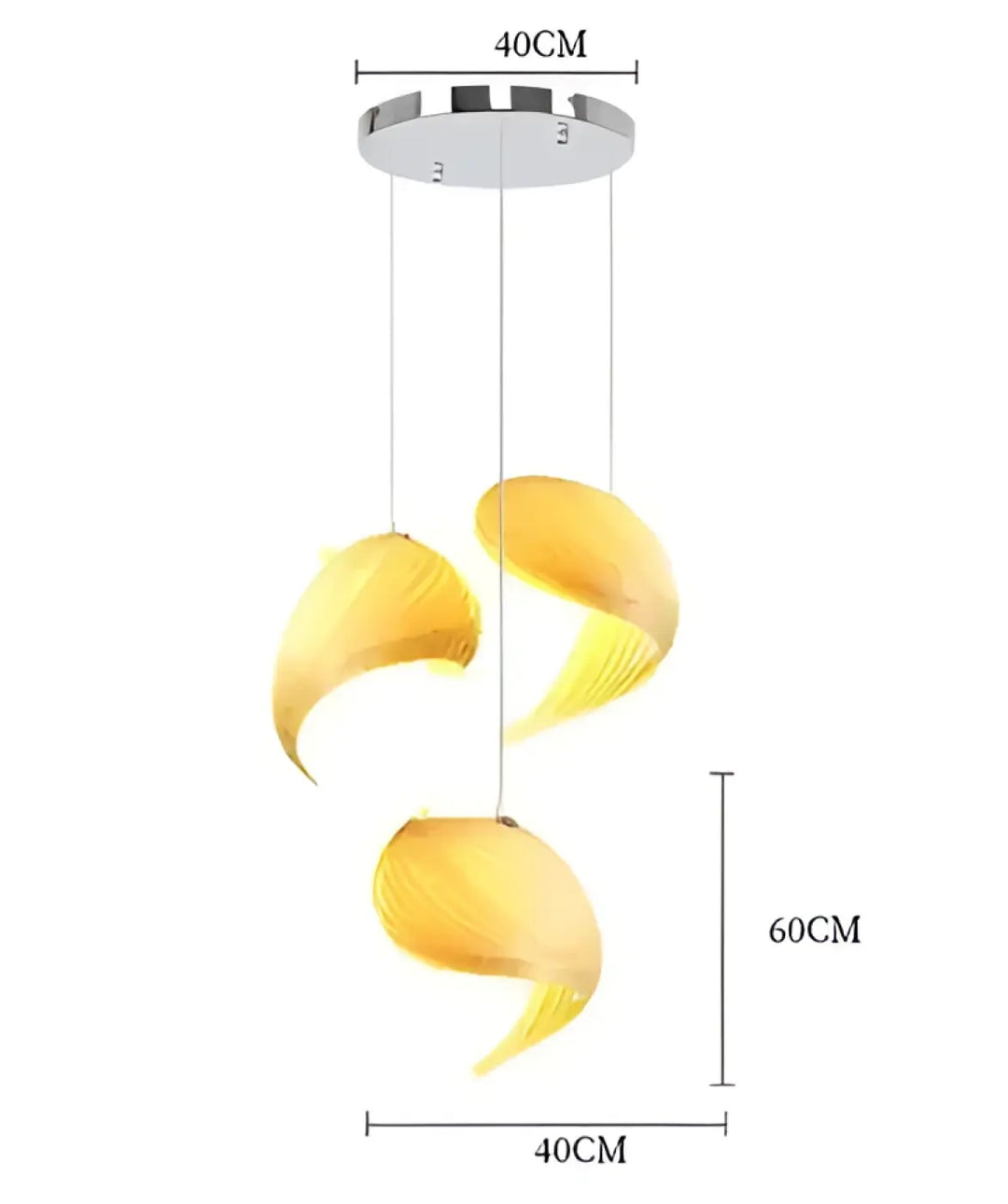 Suspension bois sculptural en forme torsadée élégante lumineuse