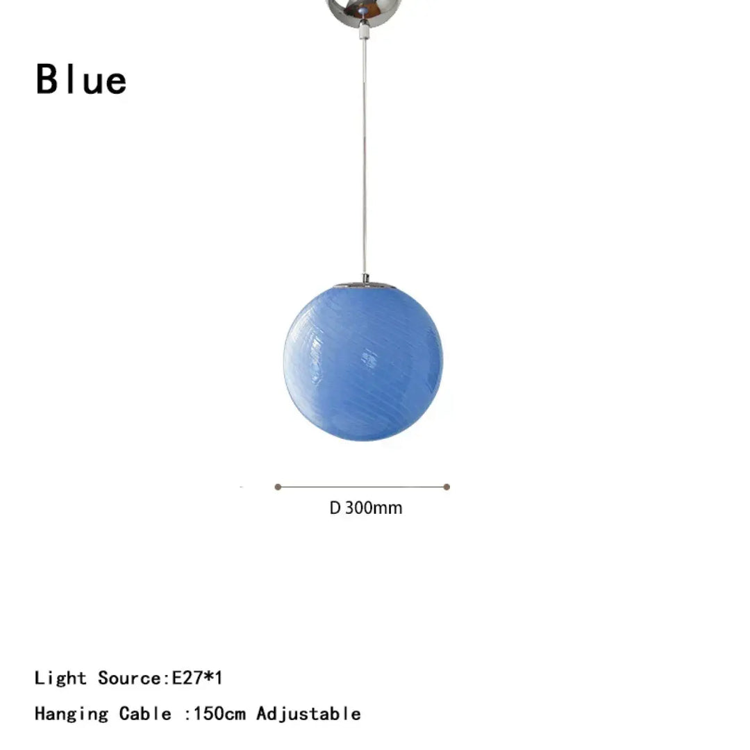 Suspension boule en verre design doux et contemporain chic