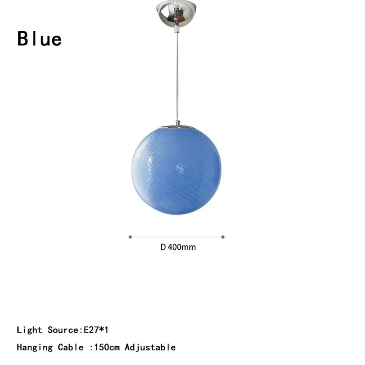 Suspension boule en verre design doux et contemporain chic