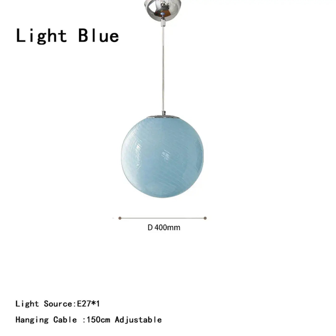Suspension boule en verre design doux et contemporain chic