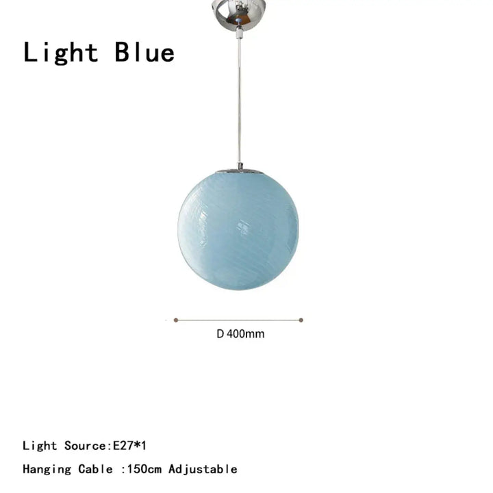 Suspension boule en verre design doux et contemporain chic