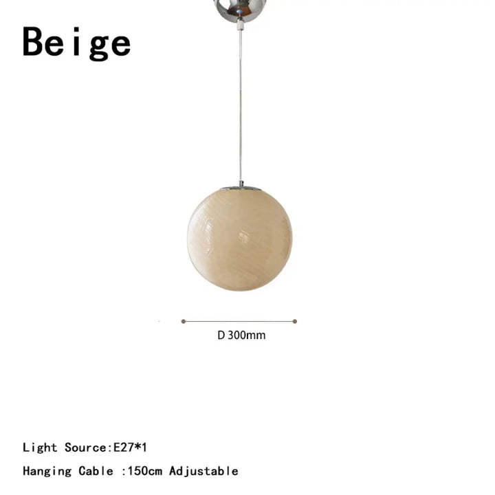 Suspension boule en verre design doux et contemporain chic