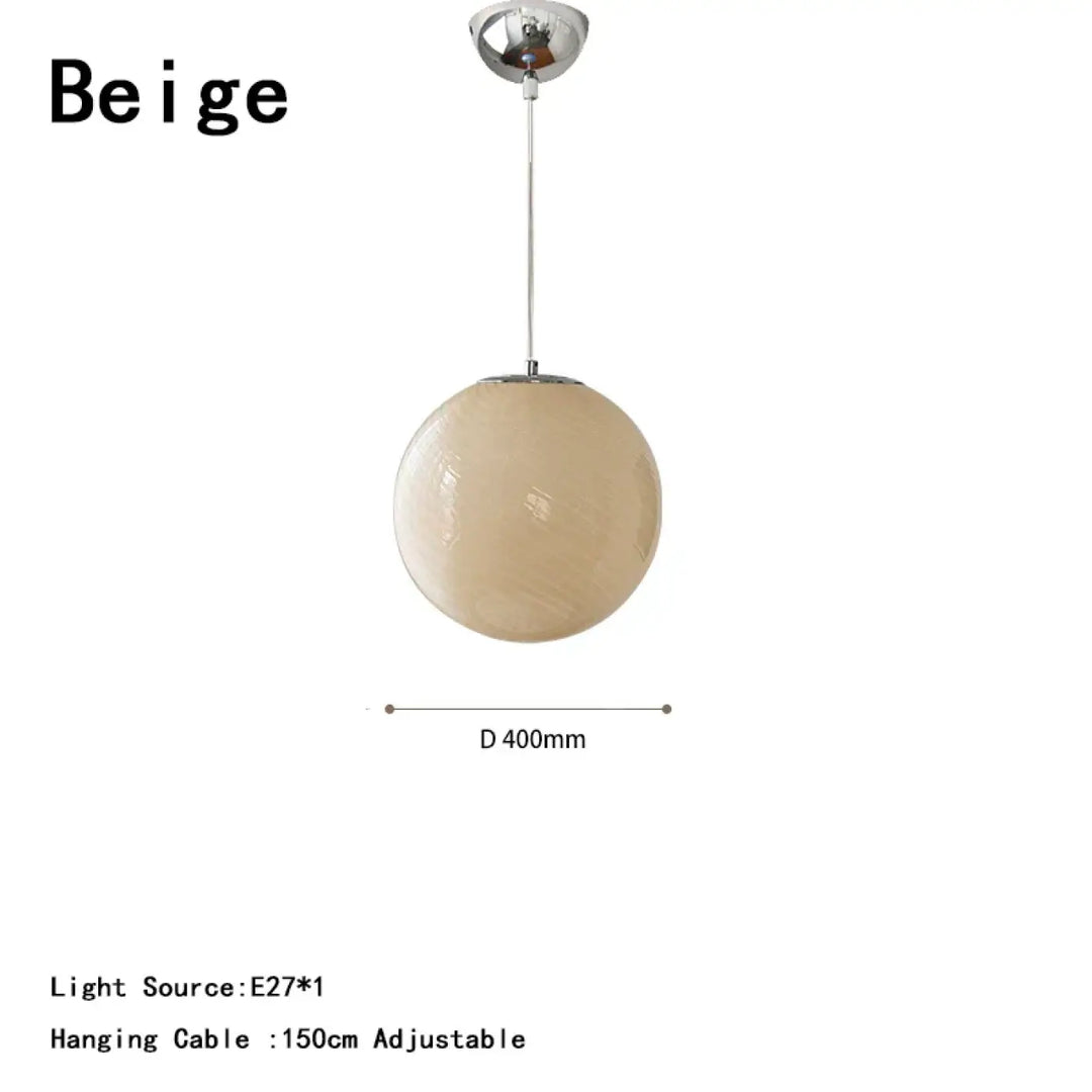 Suspension boule en verre design doux et contemporain chic