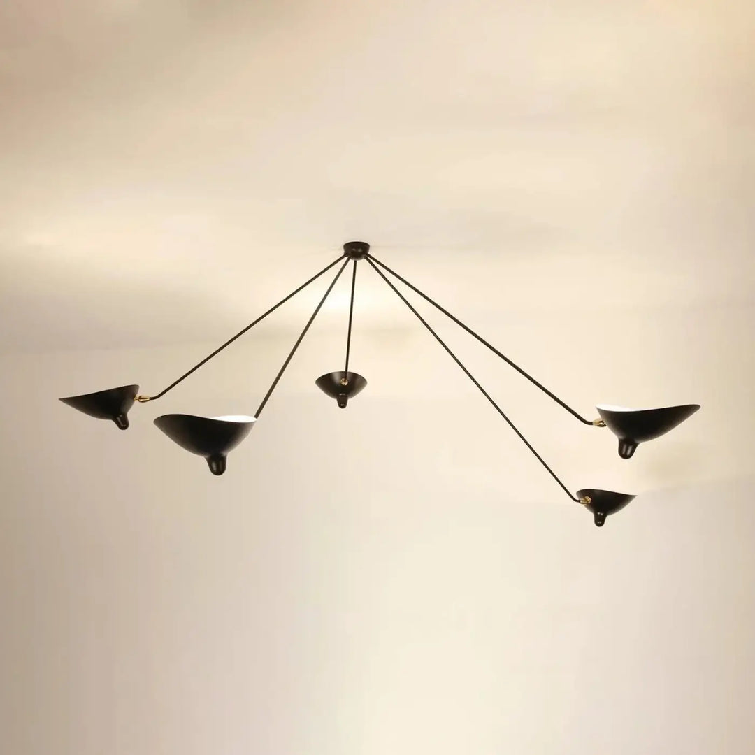 Suspension Les Bras Orientables Noire Style Atelier Cuisine Moderne

