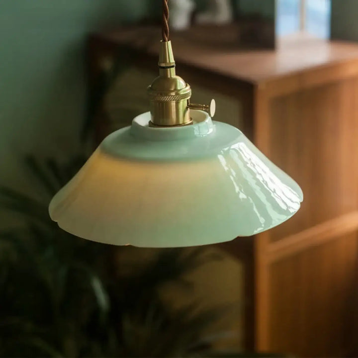 Suspension élégante style rétro beige chic vintage