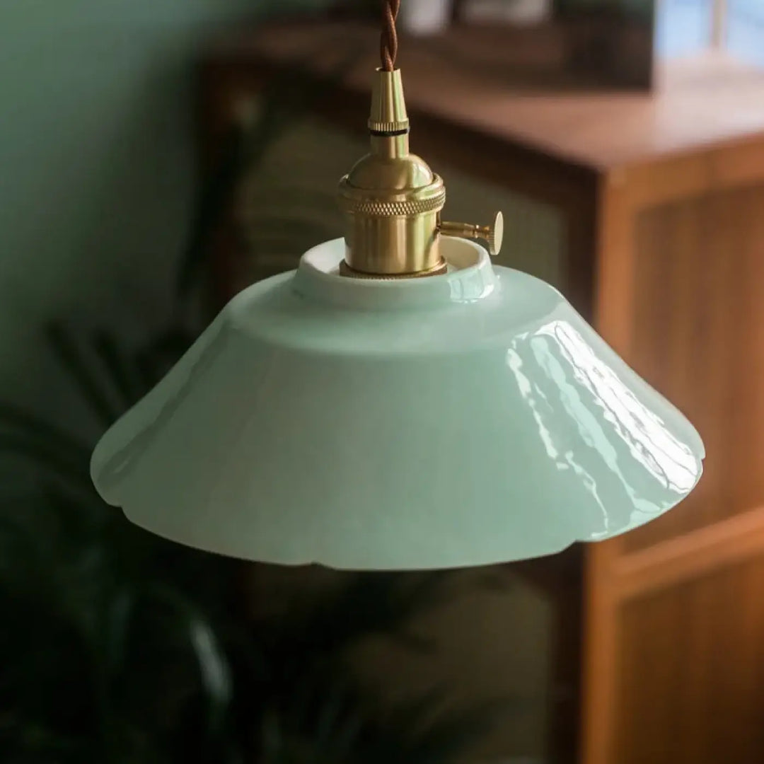 Suspension élégante style rétro beige chic vintage