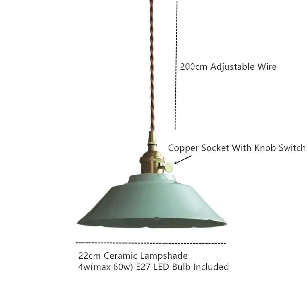 Suspension élégante style rétro beige chic vintage