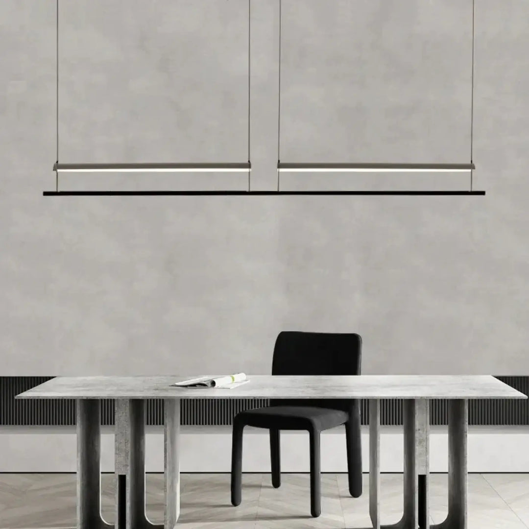 Suspension contemporaine minimaliste noir style chic
