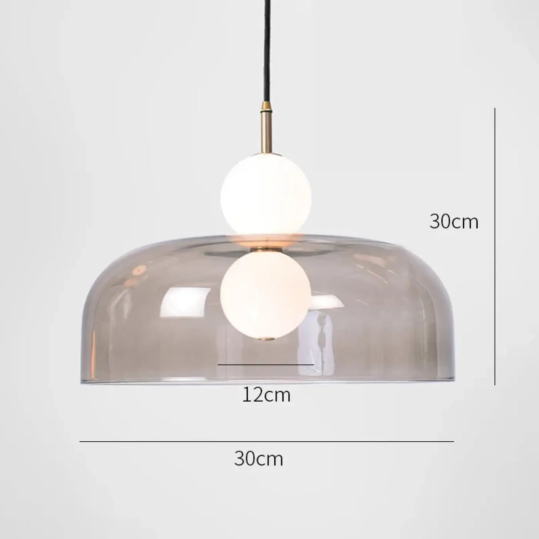Suspension Contemporaine Globe Verre Transparent Élégante

