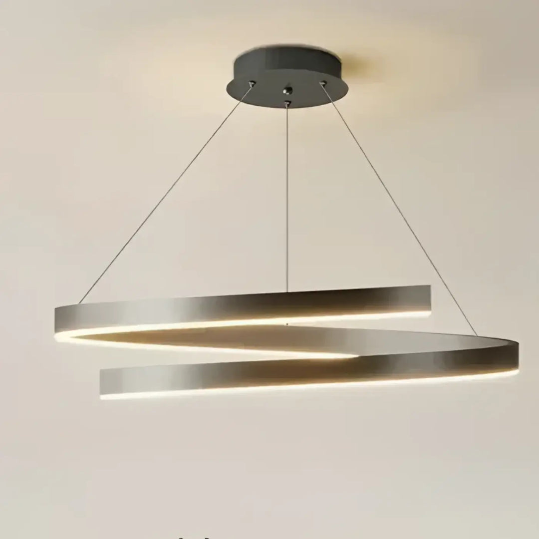 Suspension Contemporaine LED Anneaux Lumineux Élégants

