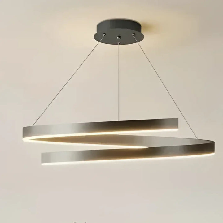 Suspension Contemporaine LED Anneaux Lumineux Élégants

