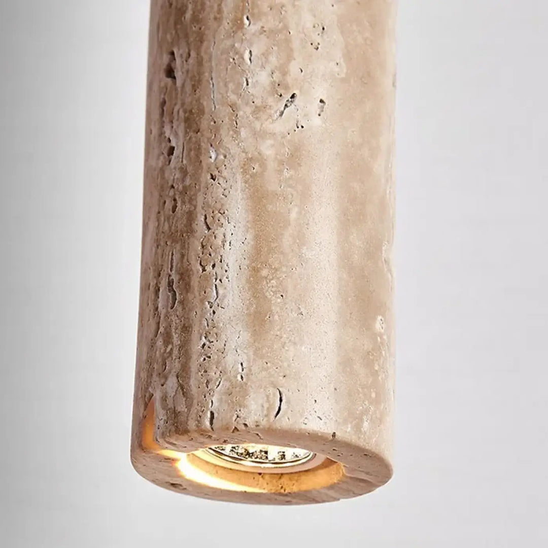 Suspension cylindrique LED moderne en métal doré

