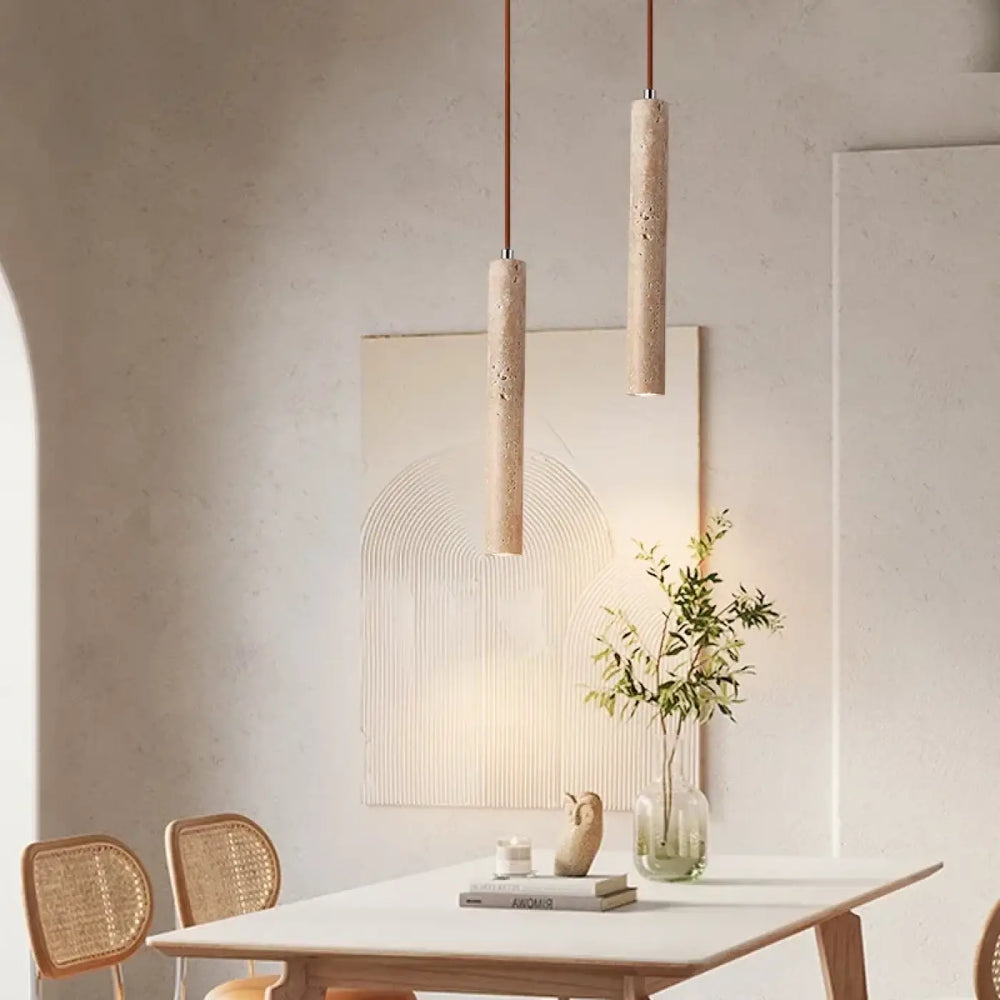 Suspension cylindrique LED moderne en métal doré

