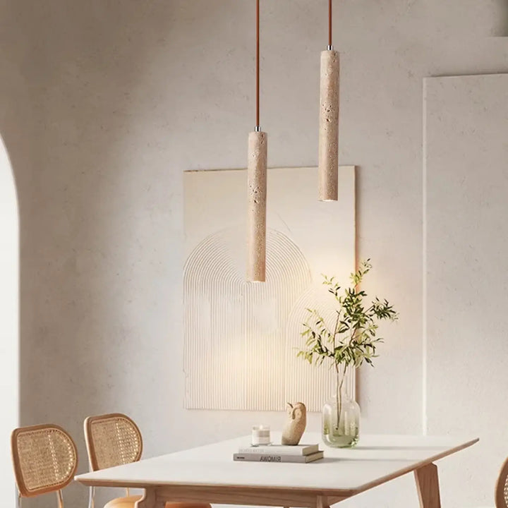 Suspension cylindrique LED moderne en métal doré

