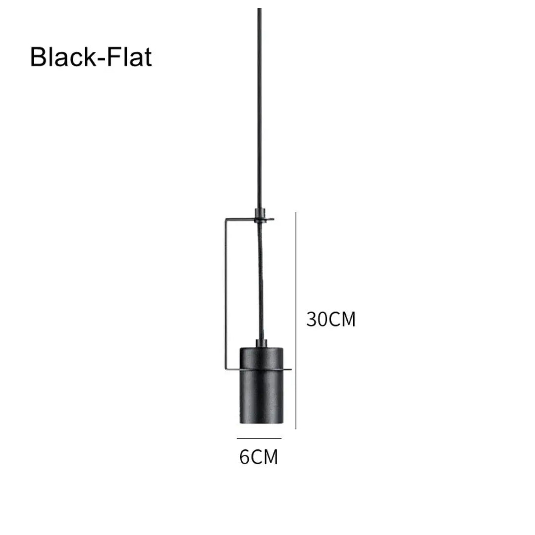 Suspension cylindrique noire minimaliste moderne chic