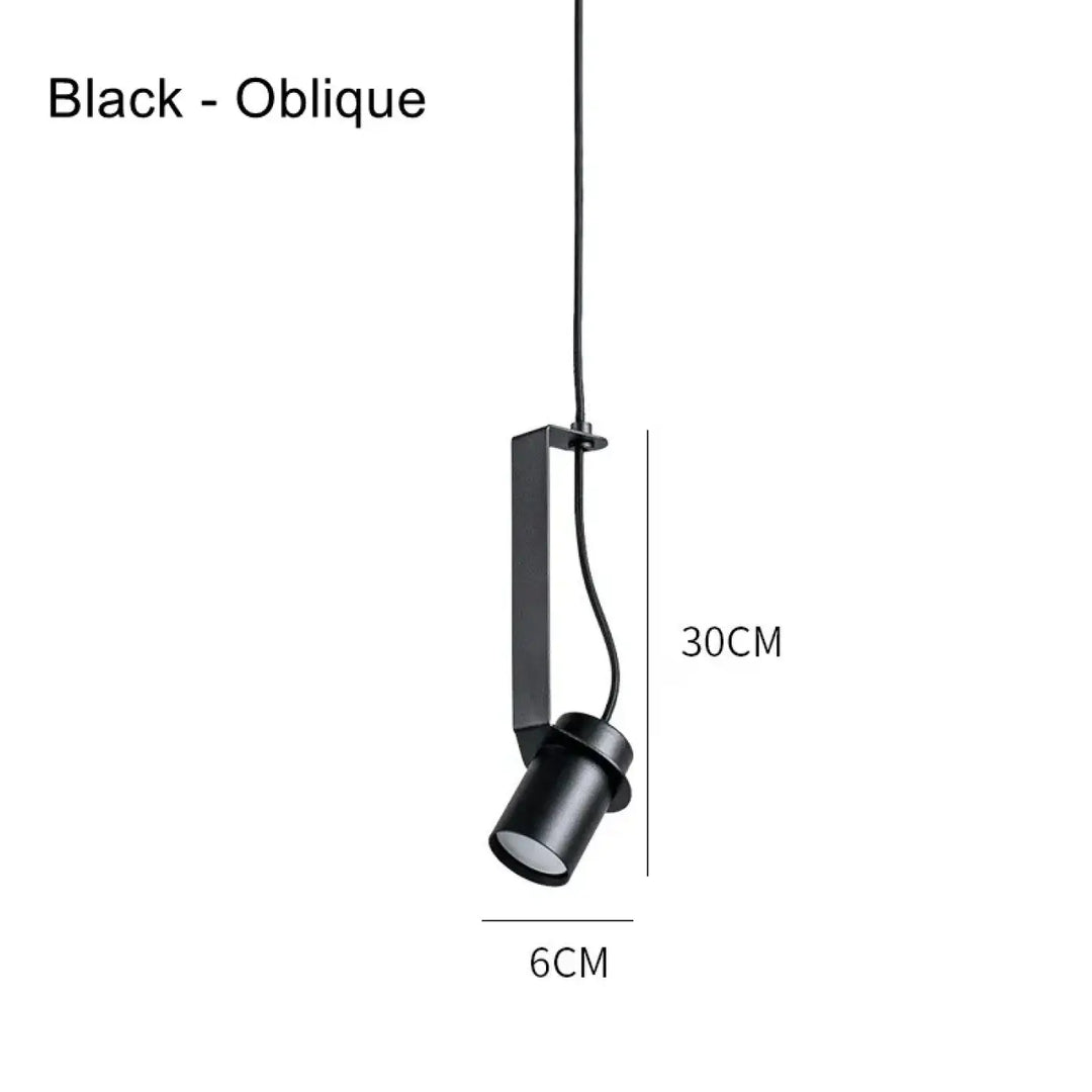 Suspension cylindrique noire minimaliste moderne chic
