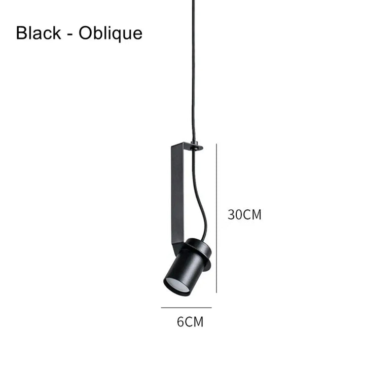 Suspension cylindrique noire minimaliste moderne chic