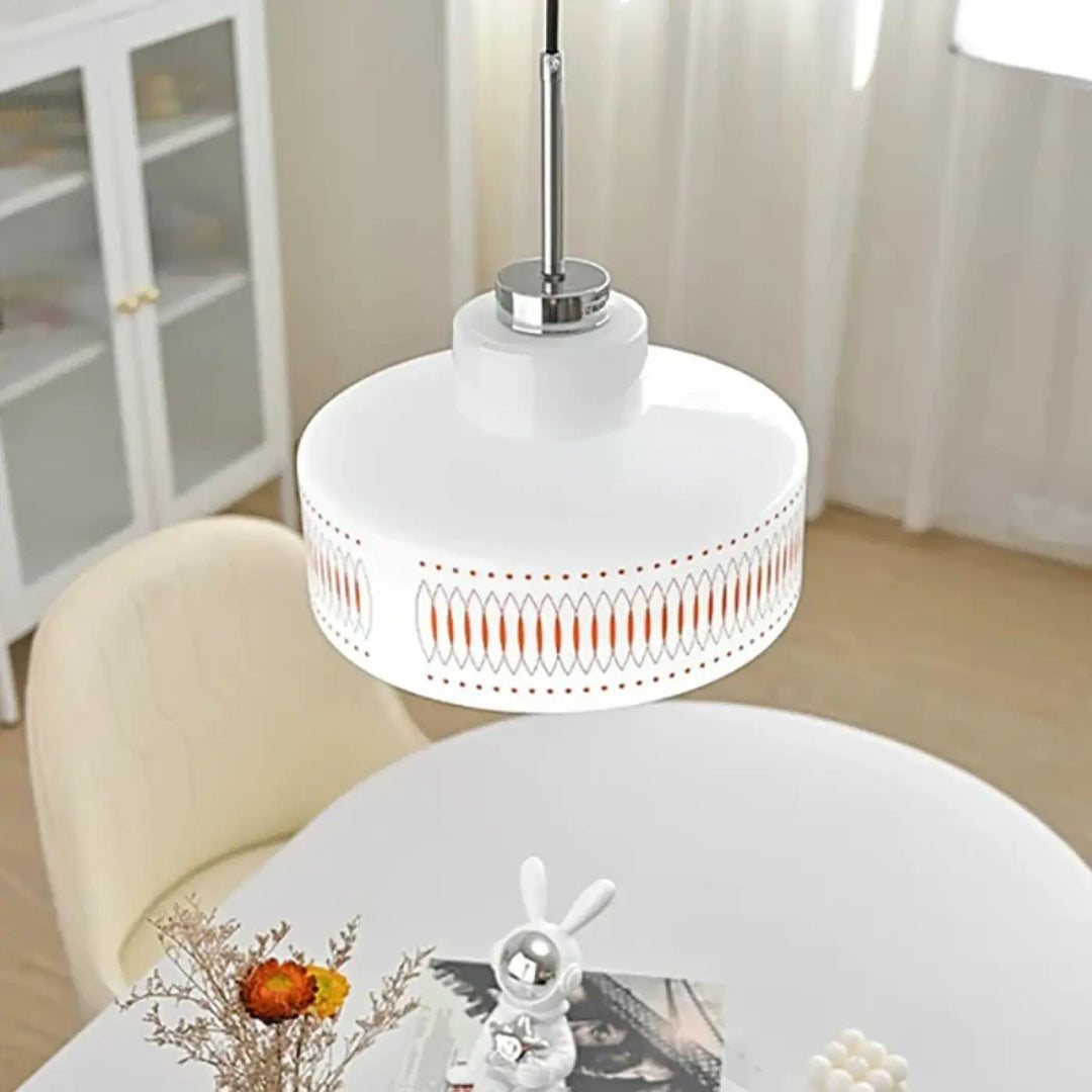 Suspension Cylindrique Vintage Crème Pour Ambiance Douce

