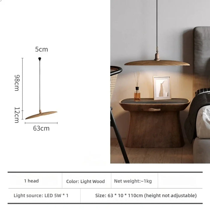 Suspension décorative en bois style zen contemporain design